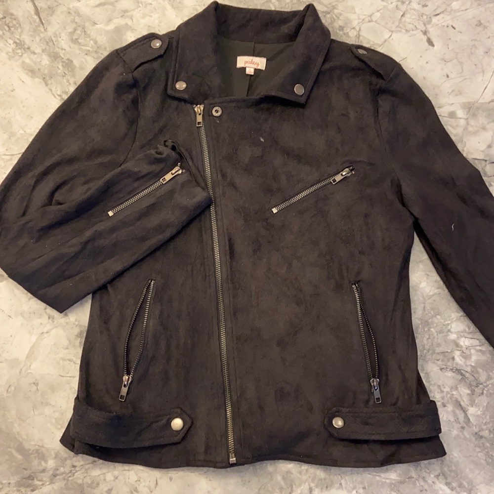 Pixley Moto Suede bomber jacket